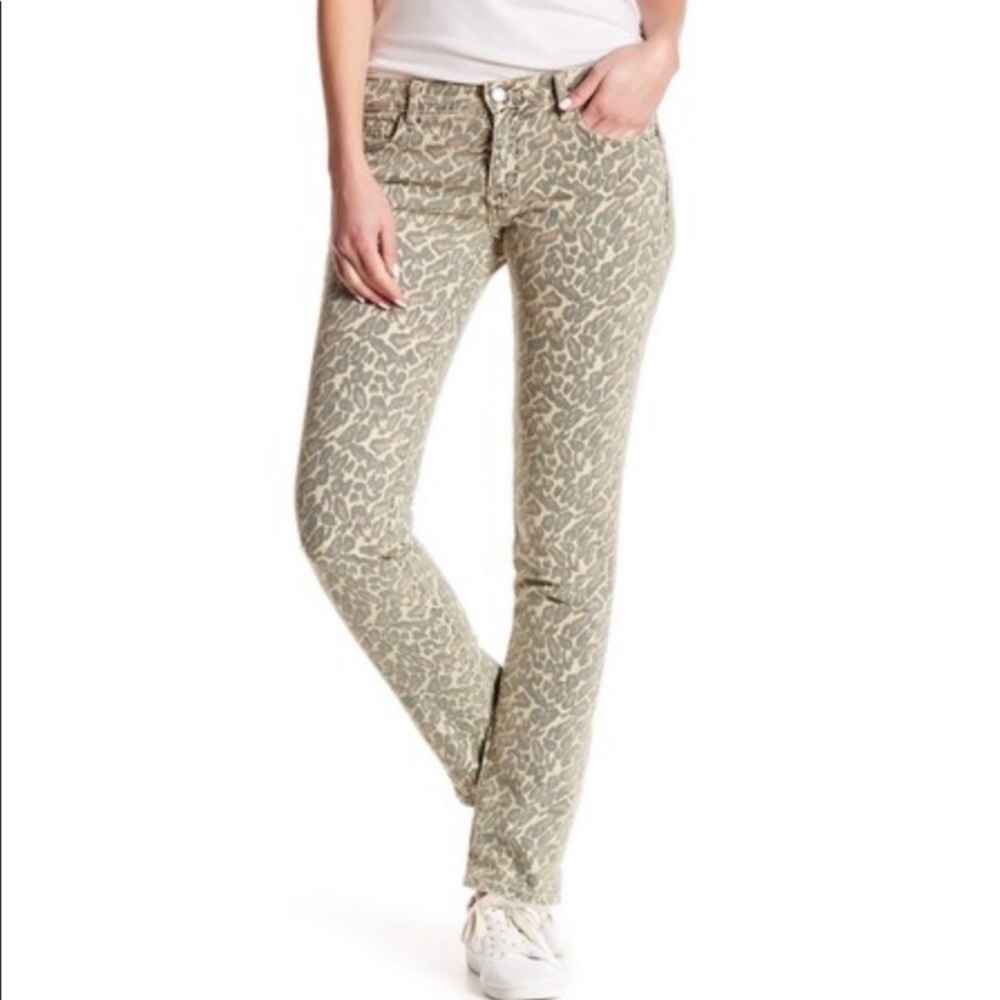 Zadig & Voltaire Eva Leopard straight leg jeans size 26